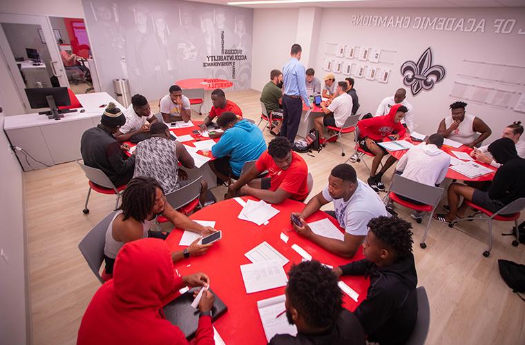 Louisiana Ragin' Cajuns Football study in the Student-Athlete Academic Center